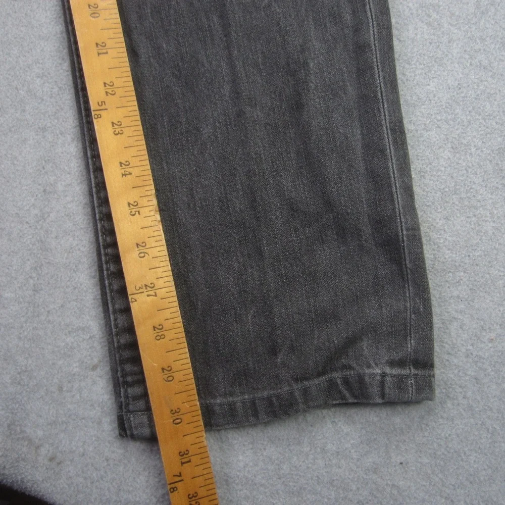 True Religion Jeans‎ Mens 32x30.5 Gray Ricky Straight Leg Flap Pocket Denim USA
